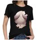 thumbnail image 2 of Puntoco - Camiseta de manga corta para mujer, talla grande, con pecho grande, para mujer Puntoco Puntoco-367, 2 of 9