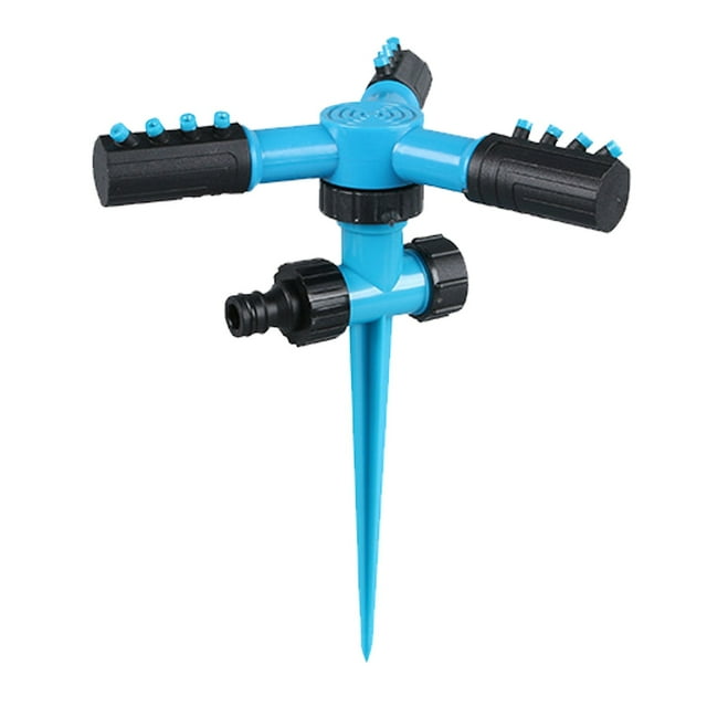 Home Improvement, Ground Insert Large Three Fork Automatic Sprinkler Garden Irrigation Sprinkler, Water Sprinklers
