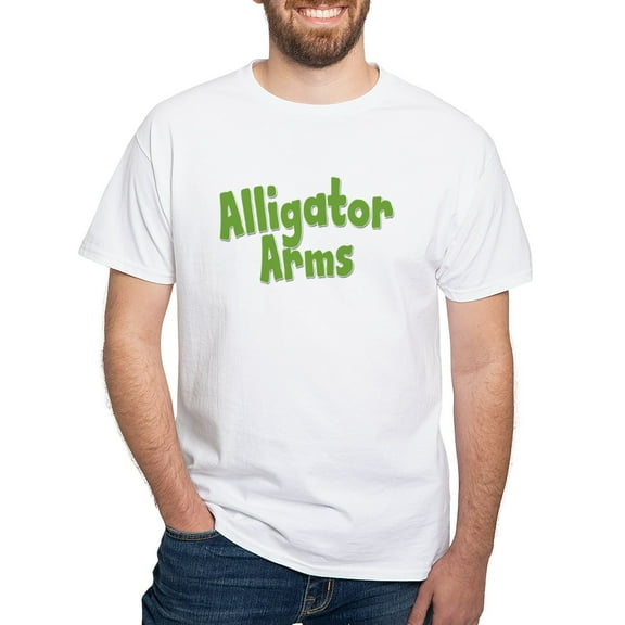 CafePress - Alligator Arms White T Shirt - Men's White Classic Cotton T-Shirts