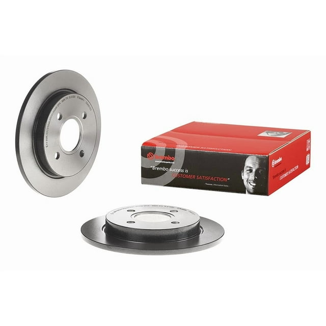 Brembo Brake Rotor 08493121C02 Solid; One Piece Design; Wheel Bolt Pattern 4 x 107.95 Millimeter; 155 Millimeter Hat Inside Diameter; 63.6 Millimeter Hub Diameter; Gray Cast Iron; Single