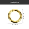 thumbnail image 4 of 15 Pcs Sprung Colored Round Rings Practical Spring Buckle Keyrings Bulk Round Spring Ring Keychain Spring Hook, 4 of 6