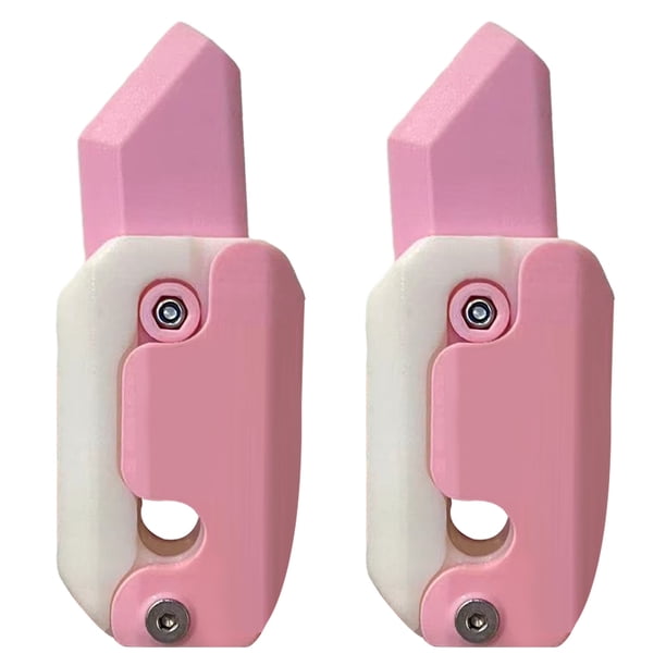 JShteea Juguete Con Forma Zanahoria Juguete Relajante Con Impresión 3D para Adultos Y Estudiantes (rosa Y Blanco) 2 Uds.