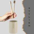 thumbnail image 3 of Evideco French Home Goods Willis Beige Tumbler Only Modern Art Deco Polyresin Bathroom Tumblers, 3 of 7