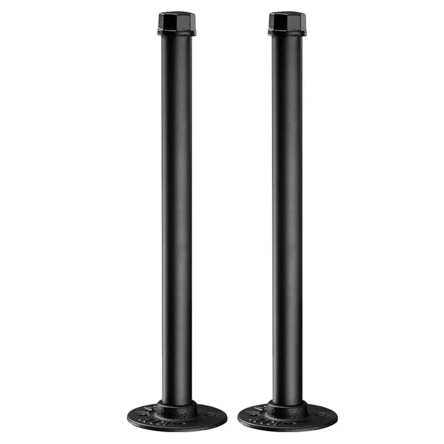 Miangastore Rustic Industrial Style Shelf Holder Black 2Pcs 13.8x3.15x0.79 In