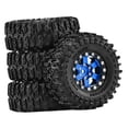 thumbnail image 1 of Fiocias 4 Pcs Pneus de Voiture RC Simulation Roues Pneus Modèle Accessoires DIY Alliage d'Aluminium PP Construction Adapté pour RC Crawler Voiture Télécommandée Jouet Remplacement Bleu, 1 of 8
