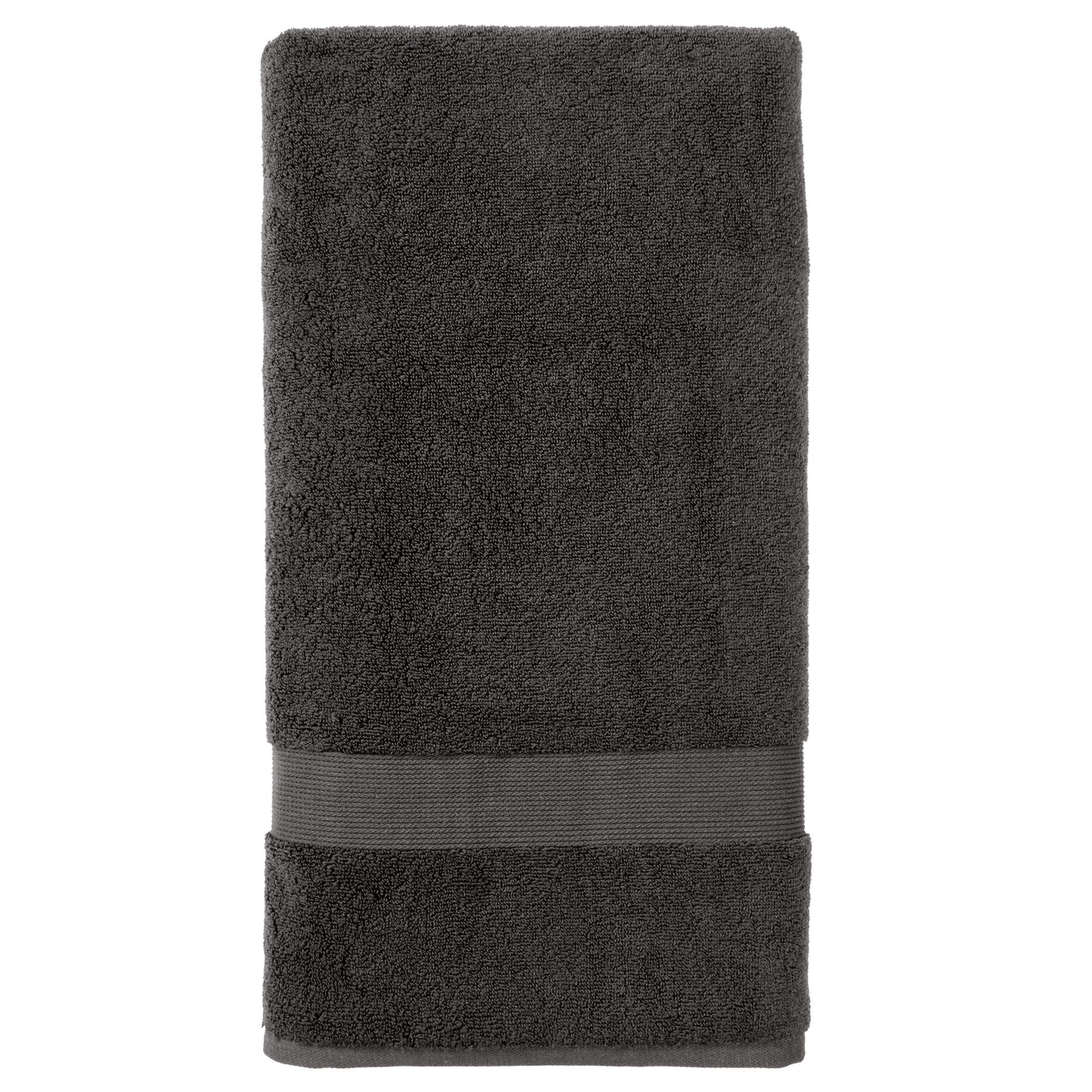 (2 pack) Better Homes & Gardens Signature Soft Solid Cotton Bath Sheet, Grey Shadow