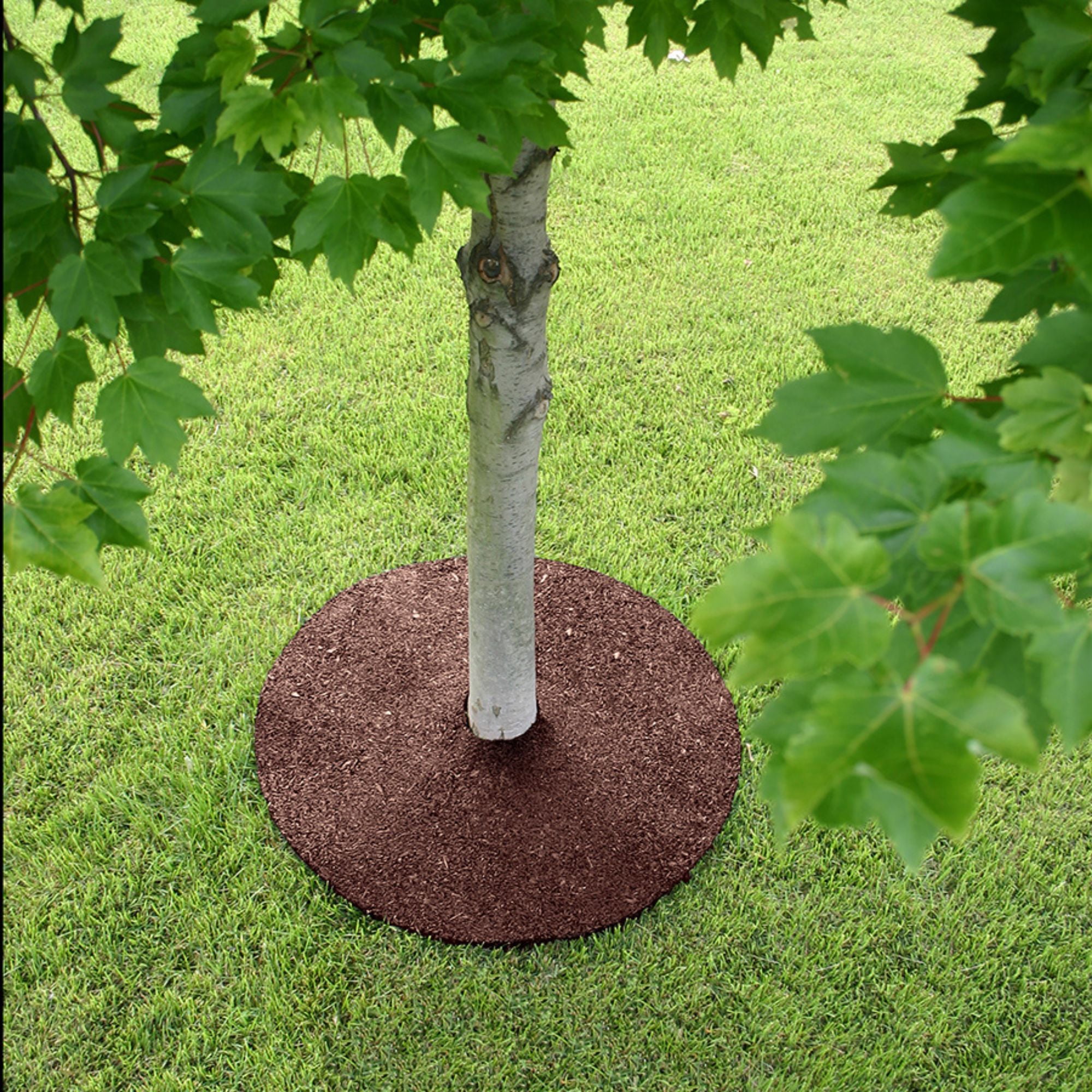 GroundSmart 24" Red Rubber Mulch Tree Ring, 3 Pack