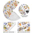 FMSHPON Easter Chicken Goose Rabbit Pattern Xmas Christmas Tree Skirt Stand Mat for Holiday
