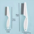thumbnail image 6 of 2 Pcs Flea Comb Set, Stainless Steel Pet Lice Tick Remover, Large & Small for Dogs Cats Grooming, White, 6 of 6