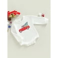 thumbnail image 4 of Faithtur Kid Boy Girl Romper, Long Sleeve Round Neck Cartoon Car Tree Fall Spring Short Jumpsuit, 4 of 7