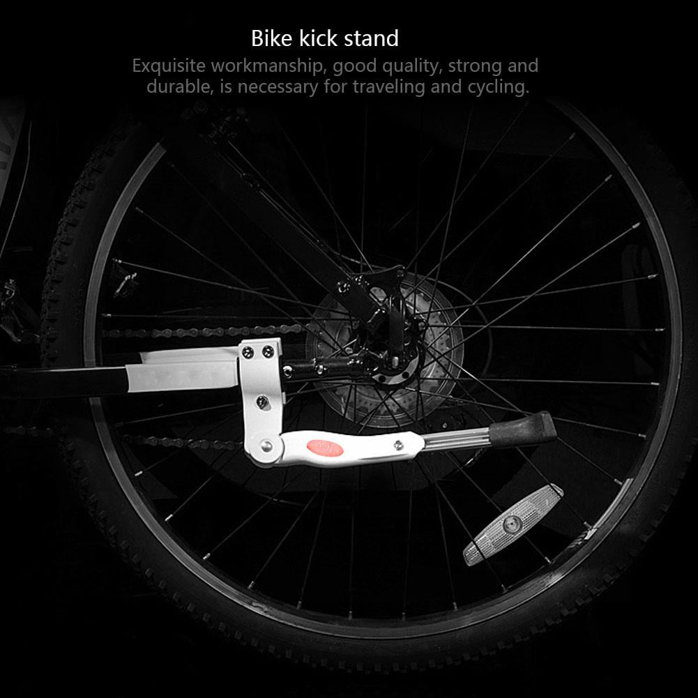 White Aluminum Alloy Bike Cycling Bicycle Kick stand Fits For 16" 20" 24"26'' ED White Aluminum Alloy Bike Cycling Bicycle Kick stand Fits For 16" 20" 24"26'' ED