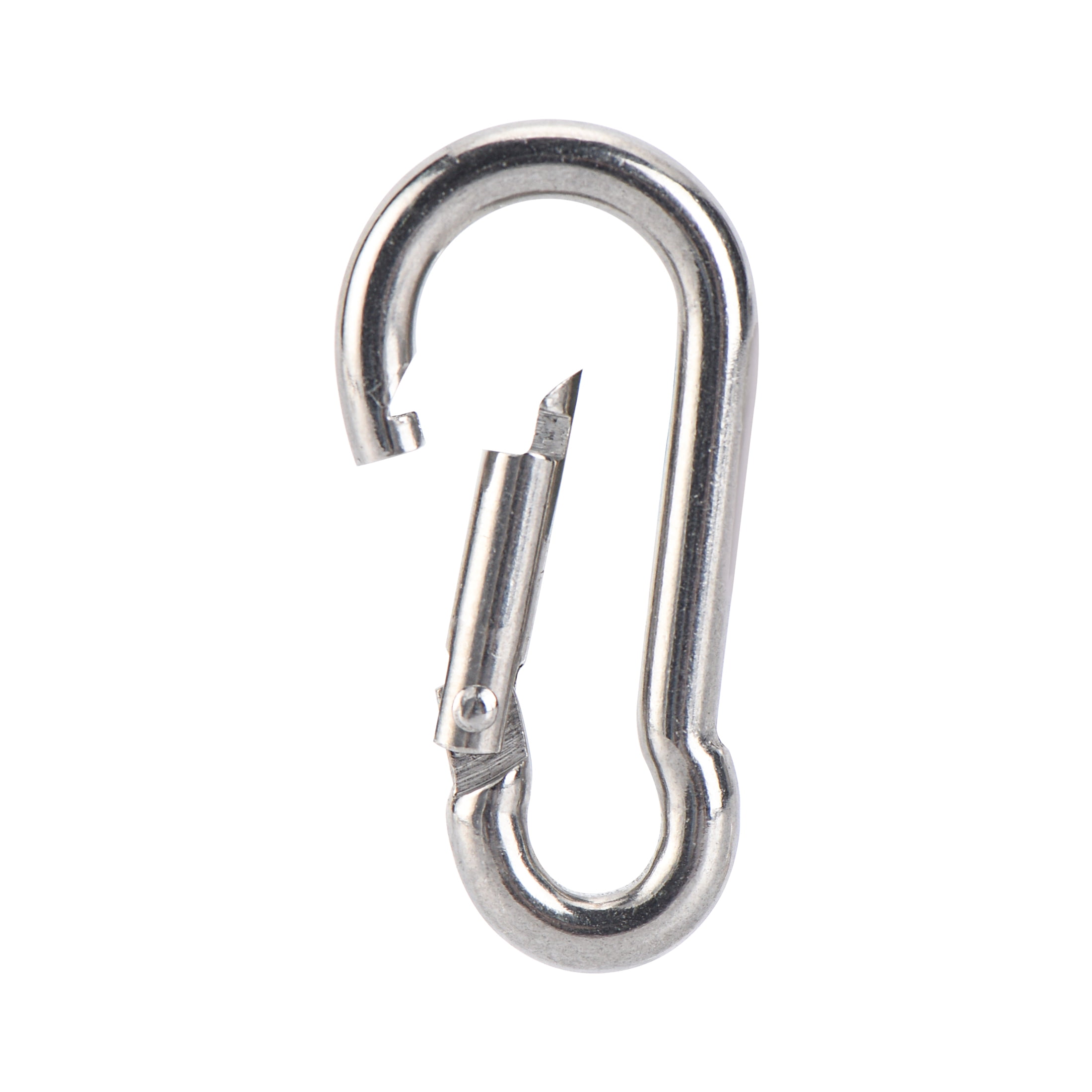 Hyper Tough 1-1/2 in. Spring Snap Hook, Stainless Steel, 30 Pack