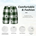 thumbnail image 5 of Sigee Green White Lumberjack Plaid Print Mens Swim Trunks with Compression Liner Quick Dry Swim Stretch Beach Shorts with Pockets,S-3XL, 5 of 7