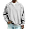thumbnail image 2 of Qwertyu Men's Waffle Long Sleeve Shirts V-Neck Thermal Undershirt Base Layer Tops Winter Knit Pullover Sweaters White 4XL, 2 of 7