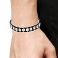 thumbnail image 2 of Mens White Rubber And Black Plated Stainless Steel Bracelet, 2 of 2