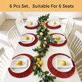 thumbnail image 5 of Red Marble Texture Round 15 Inch Placemats Set of 4, Vintage Minimalism Abstract Ombre Art HeatResistant Non Slip Place Mats for Dining Table, Wipeable Braided Kitchen Table Mats for Housewarming, 5 of 9