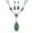Green-May, variant on Womens Oval Fashion Collar Necklace with Blue or Green Simulated Gemstone Teardrop