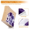 thumbnail image 4 of White and Purple Flowers Napkin Holder for Table Clear Napkin Stand Paper Holder Acrylic Organizer Dispenser Napkins for Dinner Kitchen Restaurant Room, 4 of 8