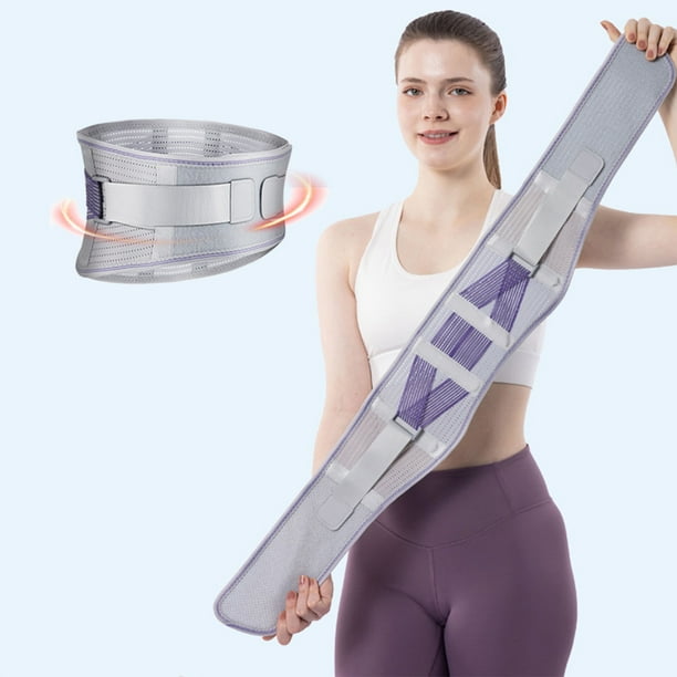 Faja lumbar ajustable con placas de acero y 4 férulas de resorte reforzadas | Corrector de postura y alivio del dolor lumbar | Cinturón de soporte de cintura transpirable para hombres y mujeres