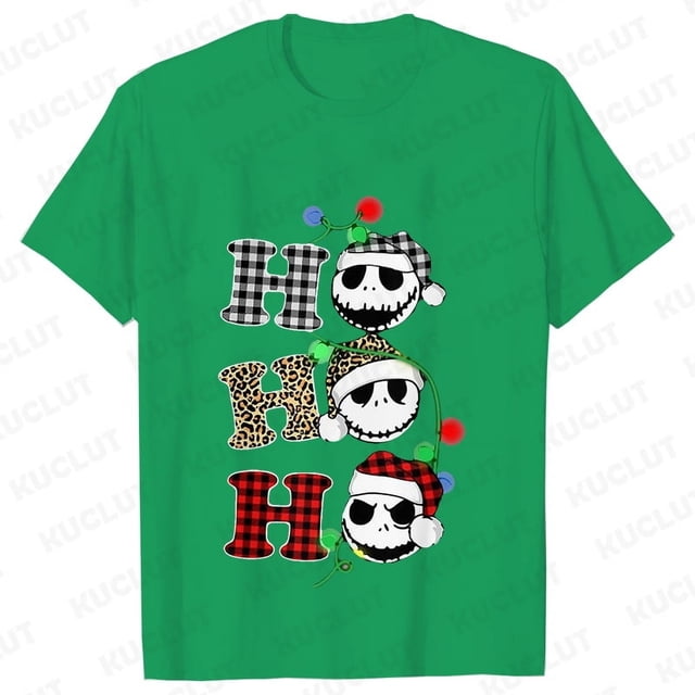 Camisetas divertidas de estilo navideño para mujer, ropa con estampado de pata de Ho, camisetas de manga corta a la moda, ropa de calle Harajuku Ulzzang