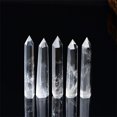thumbnail image 3 of Columna de cristal blanco natural, prisma hexagonal de una sola punta de cristal blanco, piedra pulida, adornos para el hogar y la oficina, 3 of 3