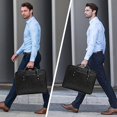 thumbnail image 2 of mokzer Leather Briefcases for Men 15.6 Inch Business Computer Bag Laptop Bag for Men Water Resistance Travel Messenger Bag, 2 of 4