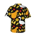thumbnail image 3 of Kll Men'S Hawaiian Shirt Short Sleeve Button Down Beach Shirts-Farm Goose, 3 of 8