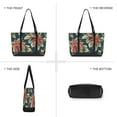thumbnail image 6 of FORMRS Canvas Laptop Tote Bag for Women with 15.6" Computer Compartments Shoulder Handbag, Retro Christmas Poinsettia, 6 of 7