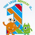 thumbnail image 2 of CafePress - Little Monster 1St Birthday Body Suit - Baby Light Bodysuit, Size Newborn - 24 Months, 2 of 4