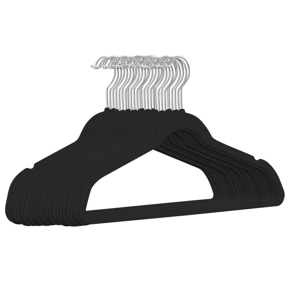 Premium Velvet Non-Slip Hangers for Coats Suits Sweaters Heavy-Duty Space-Saving Closet Organizer Pack of 50