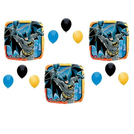 Batman Birthday party balloons Decoration Supplies Superhero Cape Crusader 12 pcs