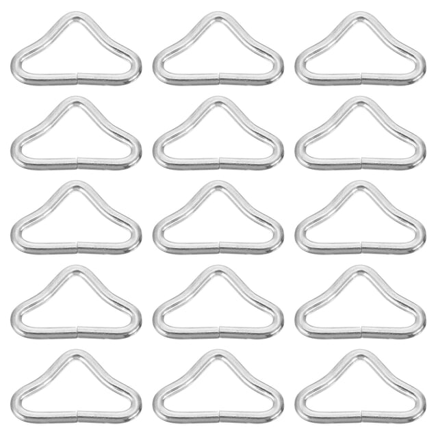MasteelfCA 40pcs Triangle Rings Buckles V- Rings Connectors Trampoline Buckles Webbing Bag Handbag Clasp for Trampoline Replacement Repair