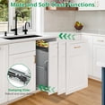 thumbnail image 2 of Qinaqin Stainless Steel Slide Out Garbage Can Estante para 30L Trash Pull Under Gabinete Sink (NO Can), 2 of 7