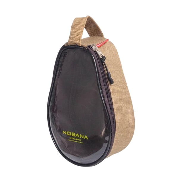Bolsa de almacenamiento portátil para cuencos de camping, bolsa con cremallera, estuche para utensilios de cocina de gran capacidad caqui pequeño