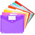thumbnail image 1 of KEINXS Binders  Plastic Poly Envelopes  Colorful Clear 3-Ring Binders  Letter Size  Snap Pockets with Labels  for School Home Office/5PCS, 1 of 9