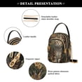 thumbnail image 5 of Leather Handbag Crossbody Bag A Regal Tabby Cat, 5 of 7