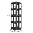 thumbnail image 5 of Tcbosik Metal Rotating Bookshelf on Wheels, 4-Tier Revolving Bookcase, Rolling Storage Rack for Home Office, Display Organizer for Living Room, Bedroom, Black, 5 of 8