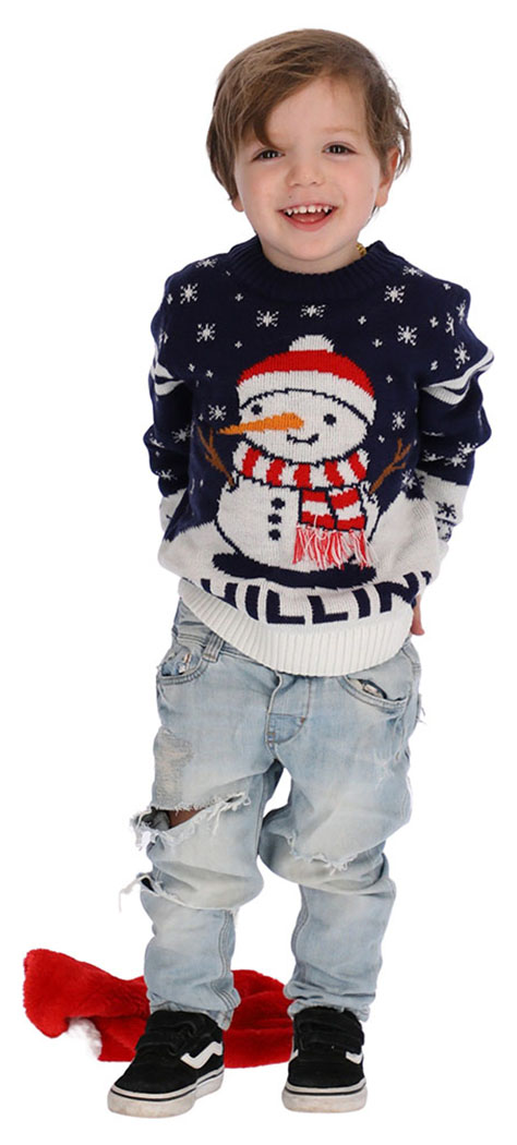 Tstars Boys Unisex Ugly Christmas Sweater Cute Snowman Santa Kids Christmas Gift Funny Humor Holiday Shirts Xmas Party Christmas Gifts for Boy Toddler Sweater Ugly Xmas Sweater - image 2 of 6