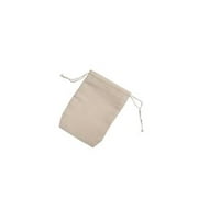 Cotton Muslin Double Drawstring Bags, Pack of 25, 2.75 x 3.75 inches