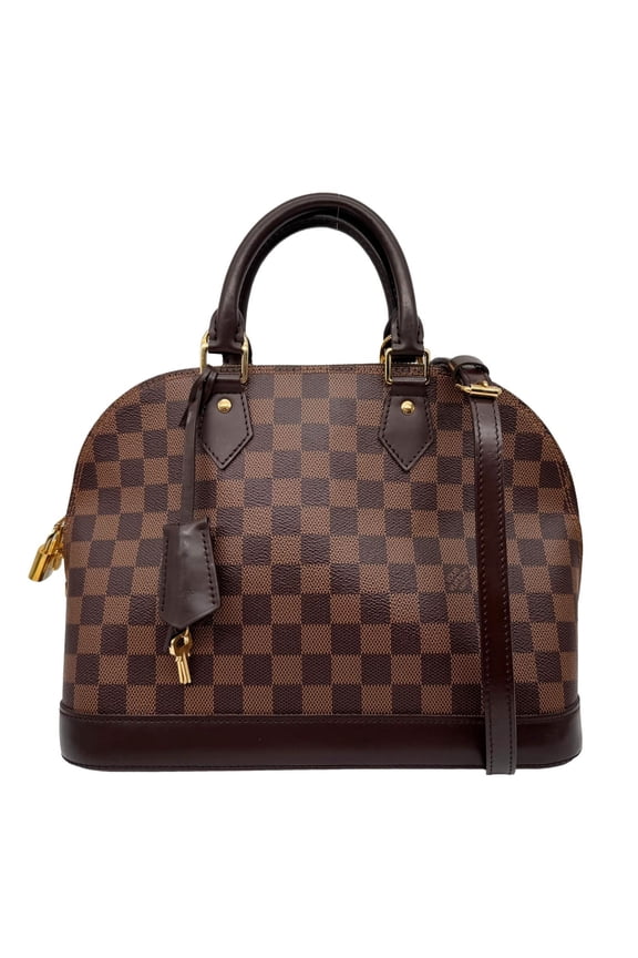 Pre-Owned Louis Vuitton Alma PM Damier Ebene Satchel Bag Brown