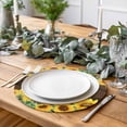 thumbnail image 2 of Sunflowers Round 13 Inch Placemats Set of 2, Yellow Summer Botanical Elegant Flowers Wooden HeatResistant Non Slip Place Mats for Dining Table, Wipeable Braided Kitchen Table Mats for Housewarming, 2 of 9