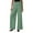 Green, variant on Womens Wide Leg Long Pants Summer High Waist Striped Palzzo Trousers Casual Bandage Lightweight Lounge Pants Loose Dressy Office Work Bottoms Plus Size