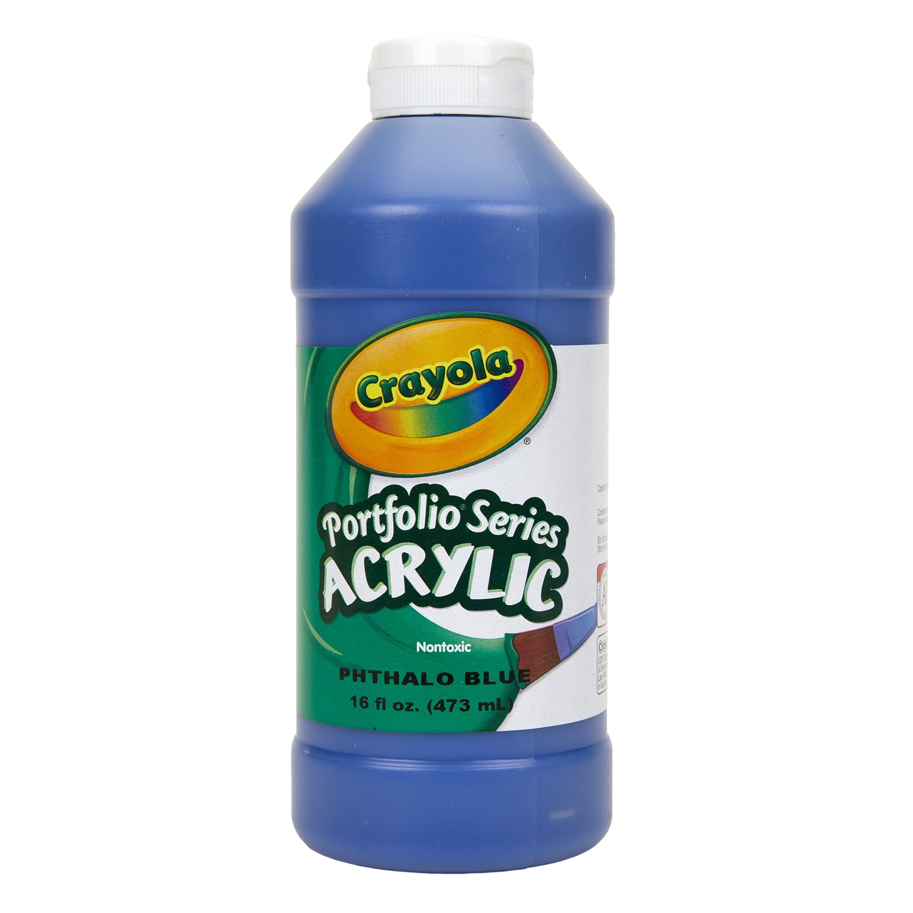 Crayola Portfolio Series Acrylic Paint, 16 oz., Phthalo Blue, Pack of 2