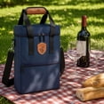 thumbnail image 2 of Wine Cooler Bag, Insulated Travel Bag, Portable Picnic Bag, Thick Padded Heat Insulation, Leakproof Waterproof Shockproof Fabric, for Outdoor Camping Beach Travel Beverage Wine Bottle Storage Gift, 2 of 7