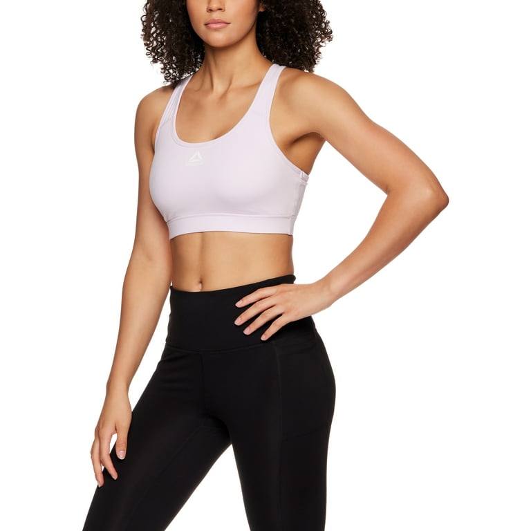 Reebok Women's Plus Size Stronger Sports Bra with Mesh Panel and Removable  Cups