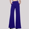 thumbnail image 2 of Pantalones casuales sencillos de color liso para mujer, 2 of 8