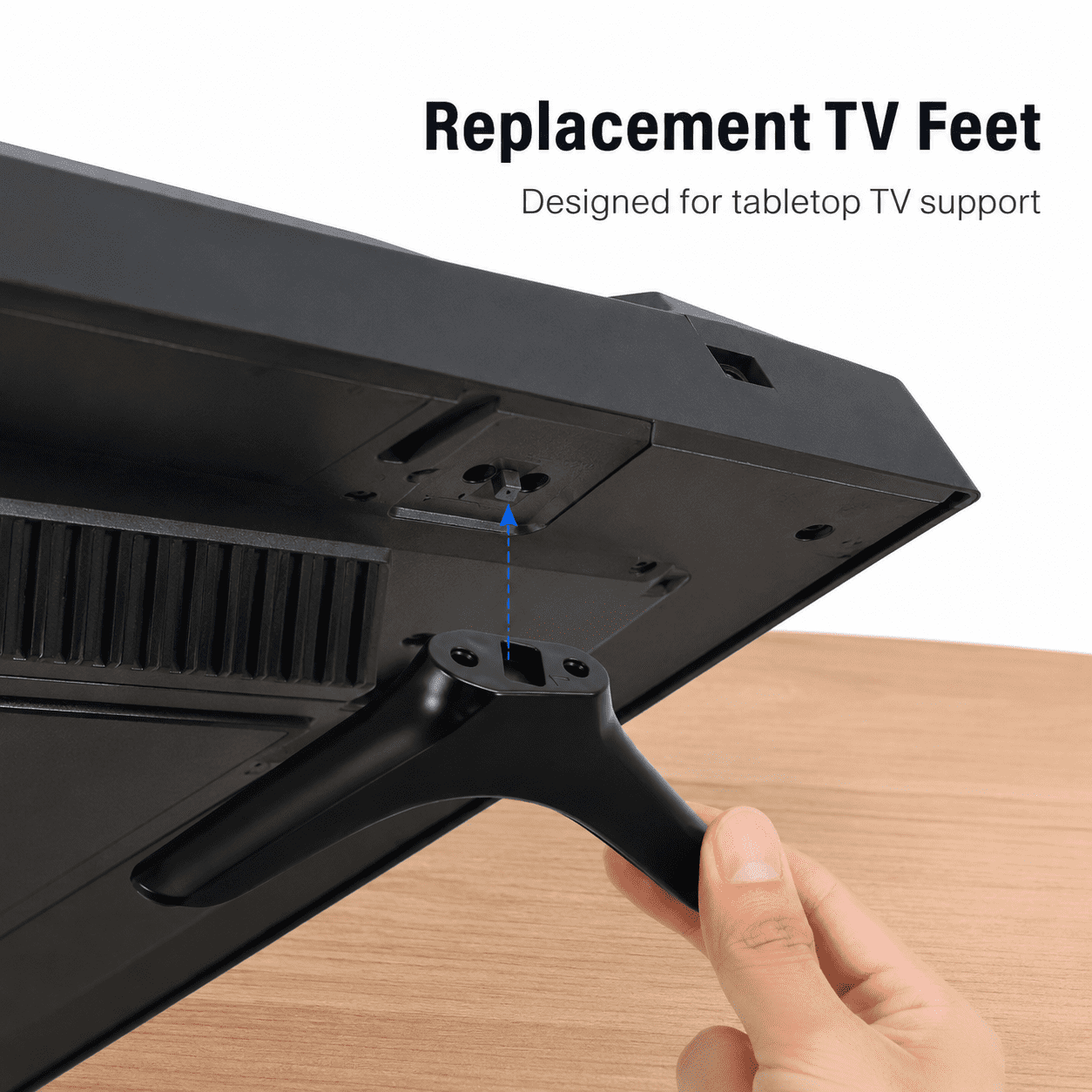 Universal TV Stand Legs 2pcs Screws Replacement Feet for Smart TVs Tabletop Base Pedestal Mount Living Room Bedroom