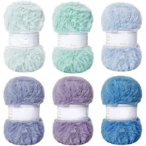 2 Skeins/6Skeins Super Soft Fur Yarn Chunky Fluffy Faux Fur Yarn Eyelash Yarn for Crochet Knit-Total Length 2×32m(2×35yds,50g×2) or 6×32m(6×35yds,50g×6)