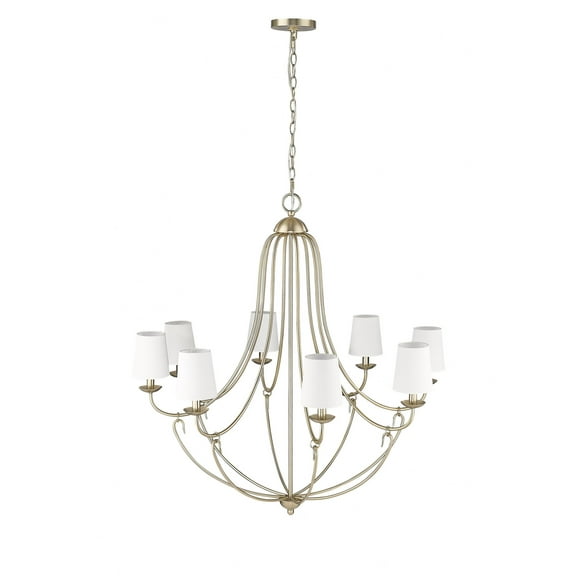 12108-MG Millennium Lighting Eisley - 8 Light Chandelier-38.25 Inch Tall and 36 Inch Wide-Modern Gold Finish