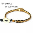 thumbnail image 4 of U8MO 100pcs Brass Curved Oval Buttons Smooth Leather Wrap Bracelet Clasps 2-Hole 14mm-Mixed Color, 4 of 4